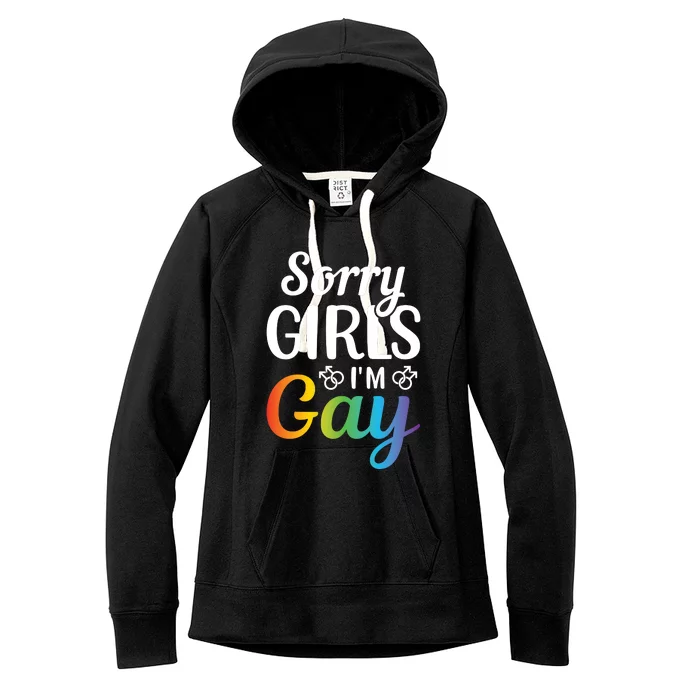 Sorry Im Gay LGBT T Design Women's Fleece Hoodie