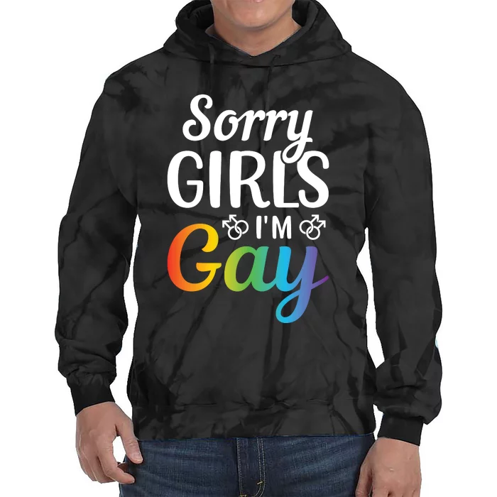 Sorry Im Gay LGBT T Design Tie Dye Hoodie