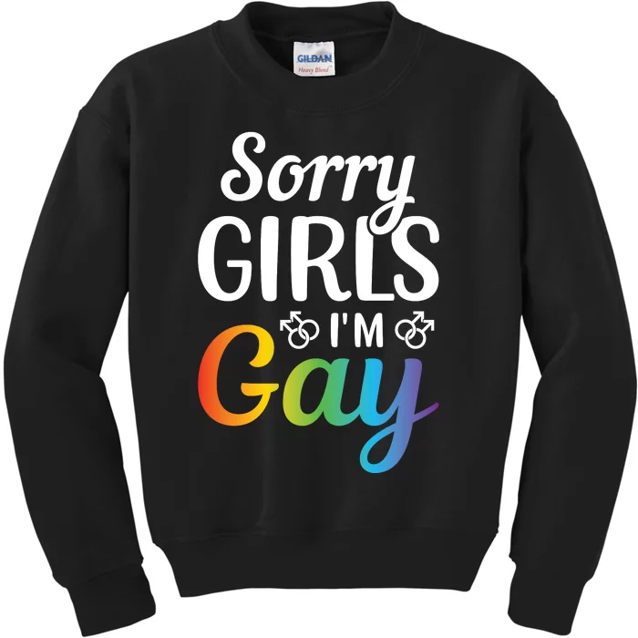 Sorry Im Gay LGBT T Design Kids Sweatshirt