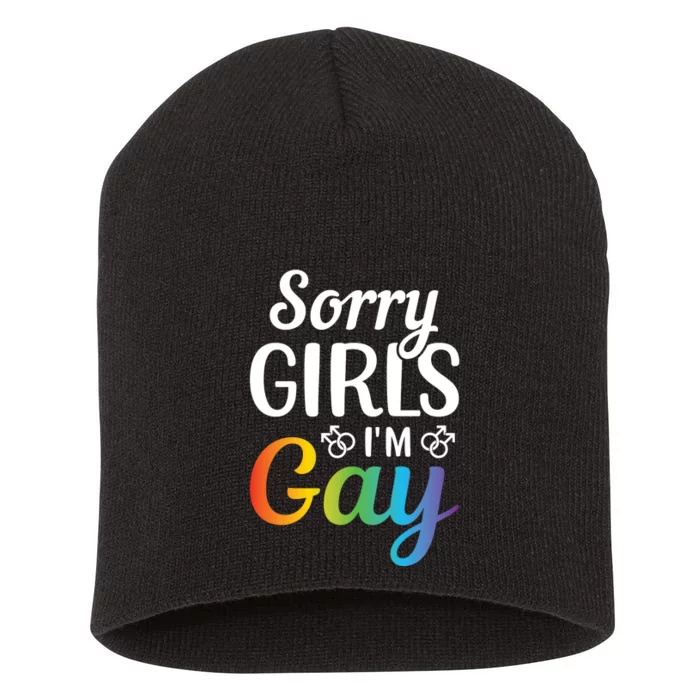 Sorry Im Gay LGBT T Design Short Acrylic Beanie