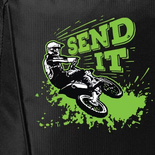 Send It Gift Funny Dirt Bike Motocross Supercross Rider City Backpack