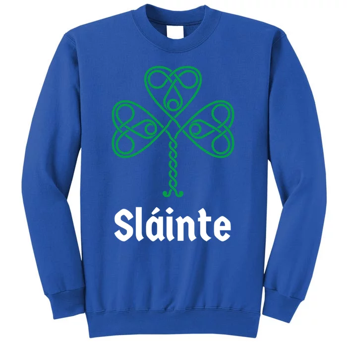 Slainte Ireland Gaelic Irish Green Shamrock Celtic Knot Cute Gift Sweatshirt