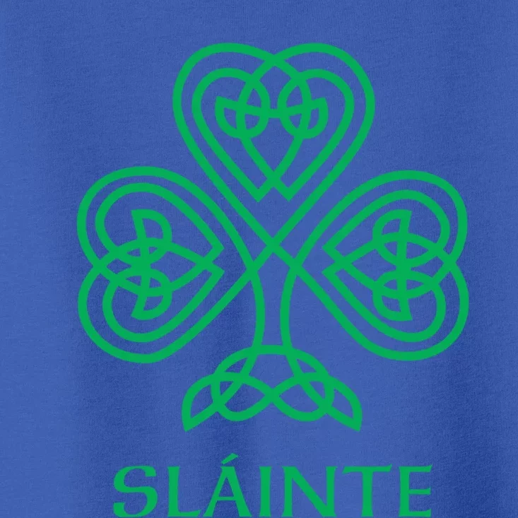 Slainte Irish Green Shamrock Celtic Knot Ireland Gaelic Gift Toddler T-Shirt