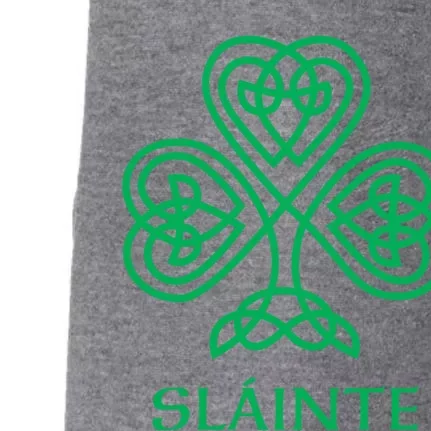 Slainte Irish Green Shamrock Celtic Knot Ireland Gaelic Gift Doggie 3-End Fleece Hoodie