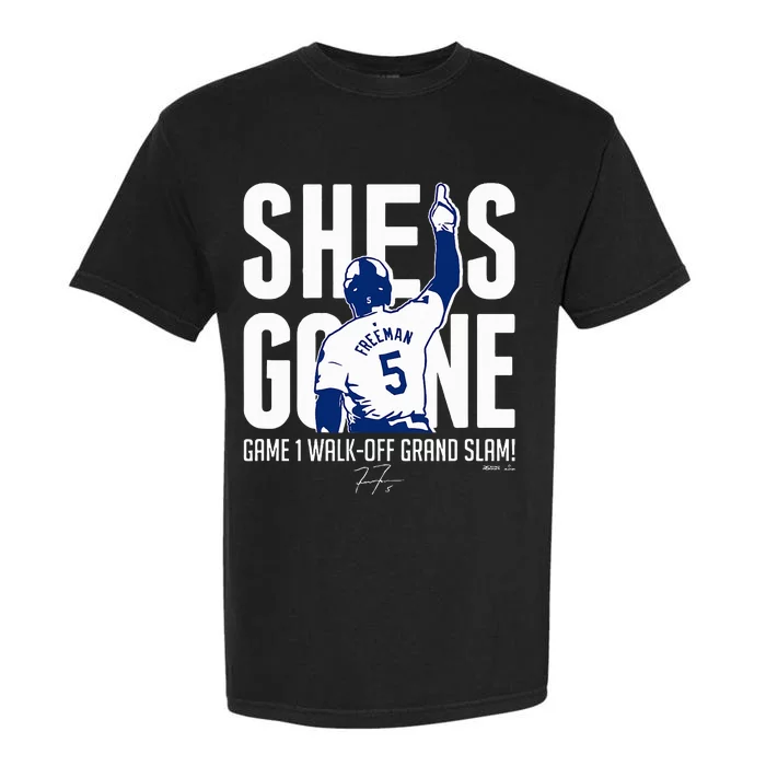 She Is Gone Walkoff Grand Slam Players Garment-Dyed Heavyweight T-Shirt