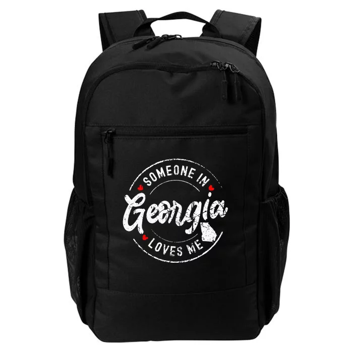 Someone In Georgia Loves Me Distressed Vintage Design Daily Commute Backpack