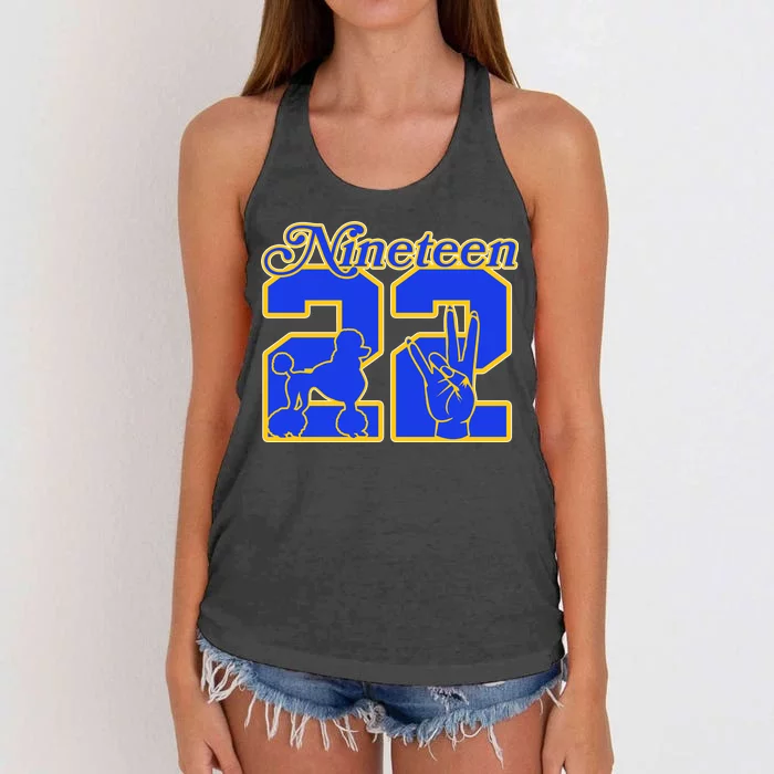 Sigma Nineteen 22 Gamma Rho Women's Knotted Racerback Tank