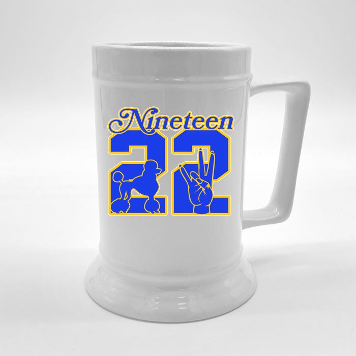 Sigma Nineteen 22 Gamma Rho Front & Back Beer Stein