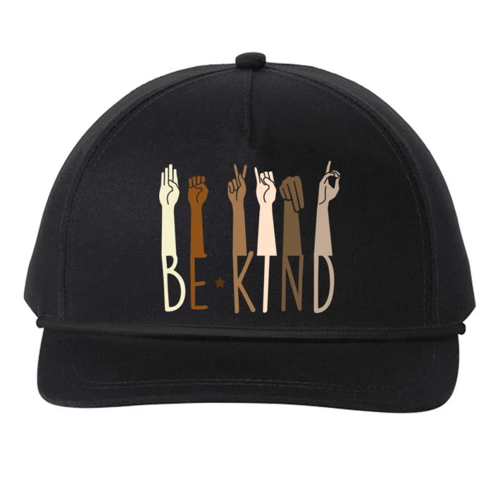 Sign Language Be Kind To All Snapback Five-Panel Rope Hat