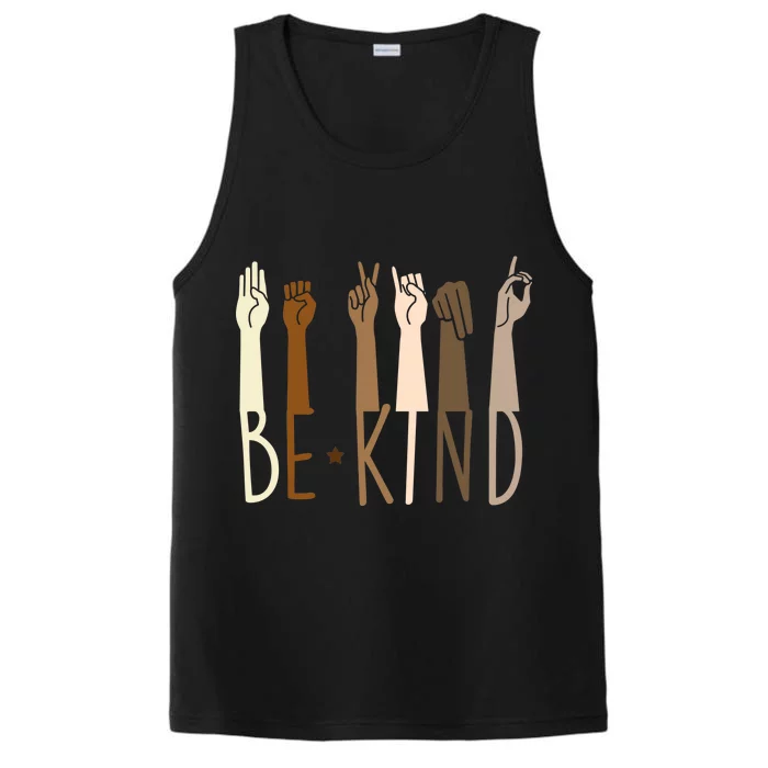 Sign Language Be Kind To All Performance Tank