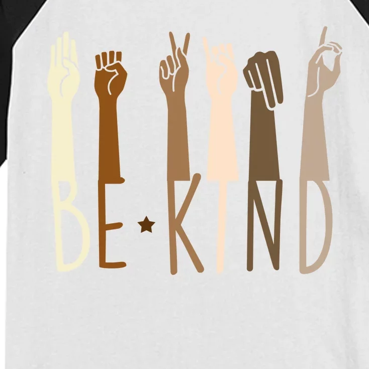 Sign Language Be Kind To All Kids Colorblock Raglan Jersey