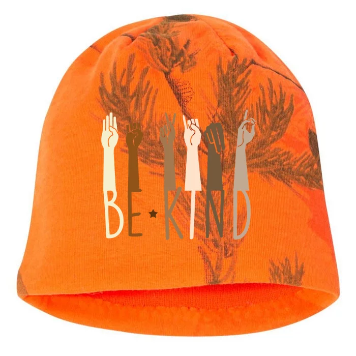 Sign Language Be Kind To All Kati - Camo Knit Beanie