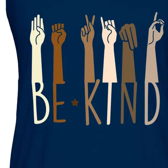 Sign Language Be Kind To All Ladies Essential Flowy Tank