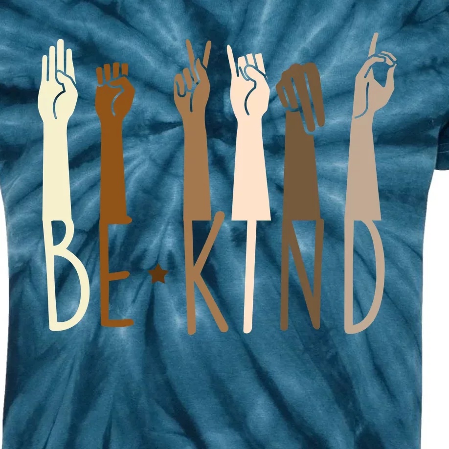 Sign Language Be Kind To All Kids Tie-Dye T-Shirt