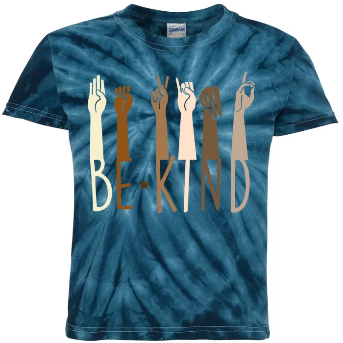 Sign Language Be Kind To All Kids Tie-Dye T-Shirt