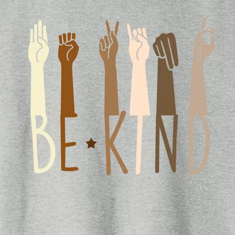 Sign Language Be Kind To All Women's Crop Top Tee