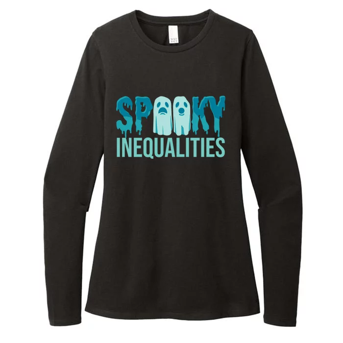 Spooky Inequalities Halloween Spooky Math Teacher Gift Womens CVC Long Sleeve Shirt