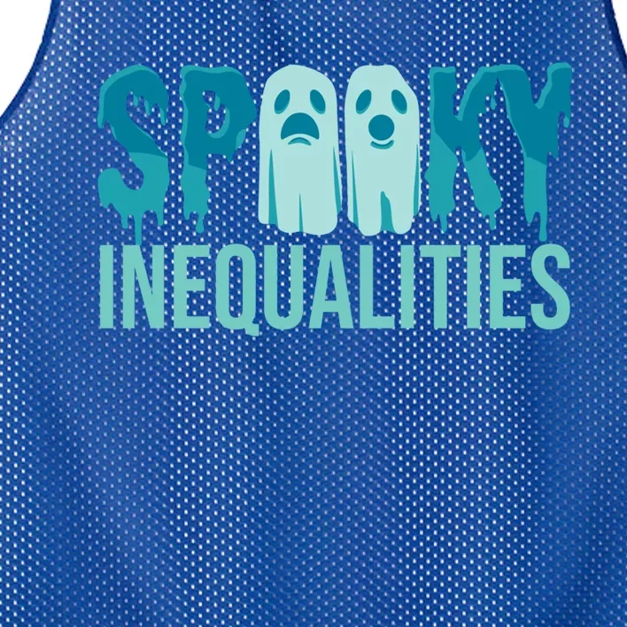 Spooky Inequalities Halloween Spooky Math Teacher Gift Mesh Reversible Basketball Jersey Tank