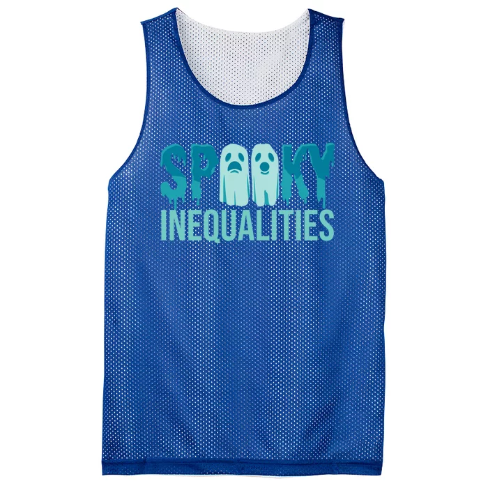 Spooky Inequalities Halloween Spooky Math Teacher Gift Mesh Reversible Basketball Jersey Tank