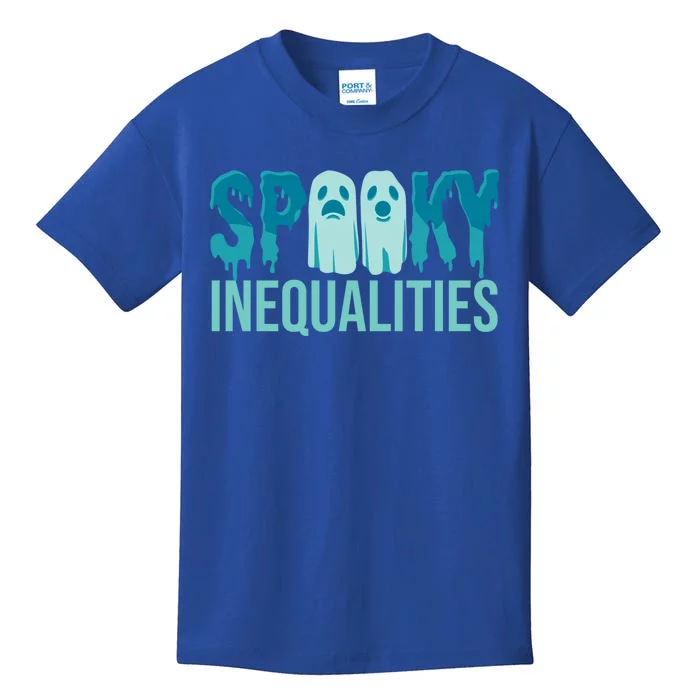 Spooky Inequalities Halloween Spooky Math Teacher Gift Kids T-Shirt