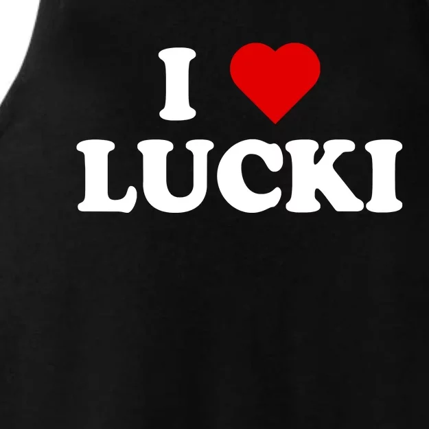 Simone I Heart Lucki I Love Lucki Ladies Tri-Blend Wicking Tank