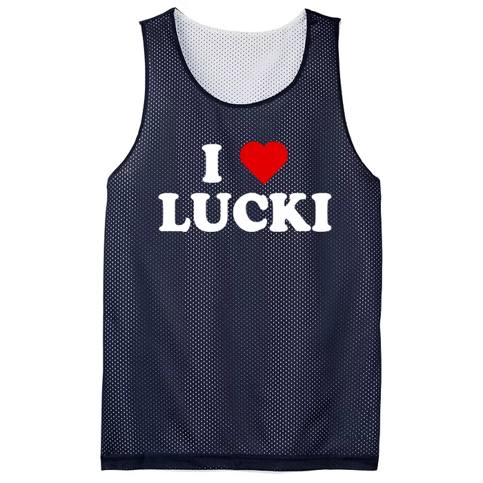 Simone I Heart Lucki I Love Lucki Mesh Reversible Basketball Jersey Tank