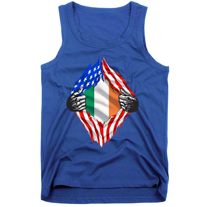 Super Irish Heritage Ireland Roots Usa Flag Gift Tank Top