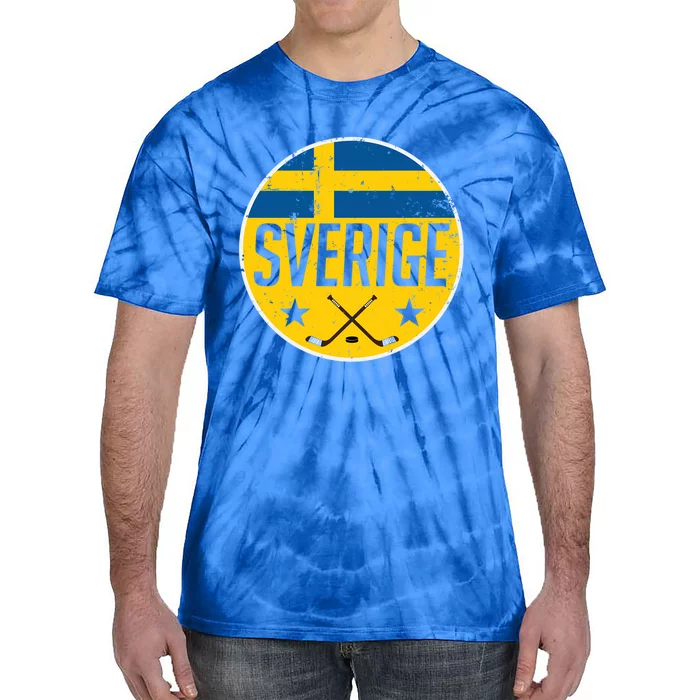 Sweden Ice Hockey Flag Jersey Supporter Sverige Fan Gift Cool Gift Tie-Dye T-Shirt