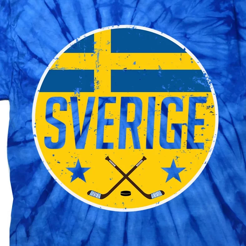 Sweden Ice Hockey Flag Jersey Supporter Sverige Fan Gift Cool Gift Tie-Dye T-Shirt