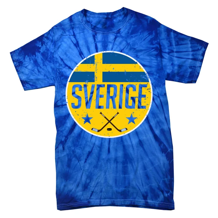 Sweden Ice Hockey Flag Jersey Supporter Sverige Fan Gift Cool Gift Tie-Dye T-Shirt