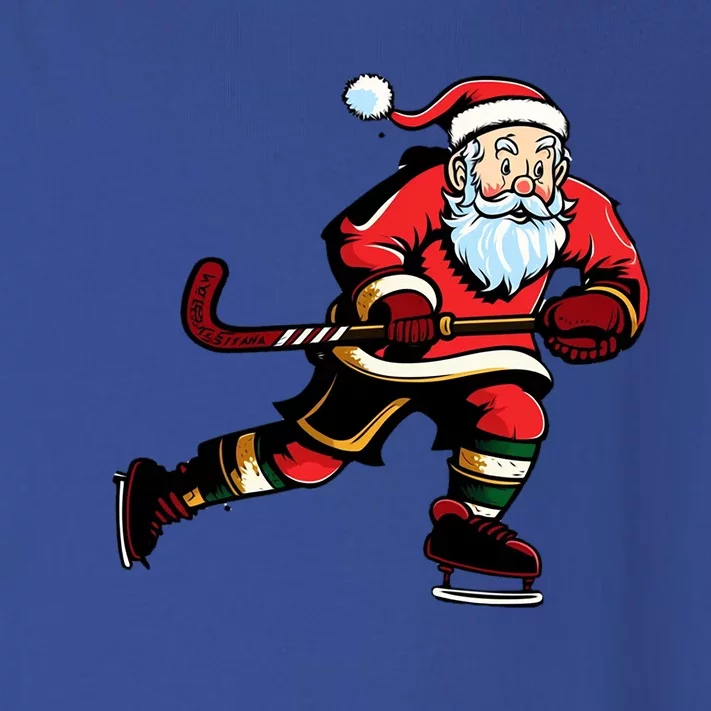 Santa Ice Hockey Lover Player Christmas Gift Toddler Long Sleeve Shirt