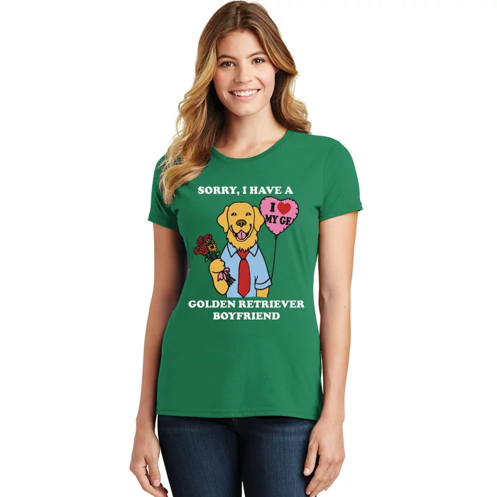 Sorry I Have A Golden Retriever Boyfriend Women's T-Shirt