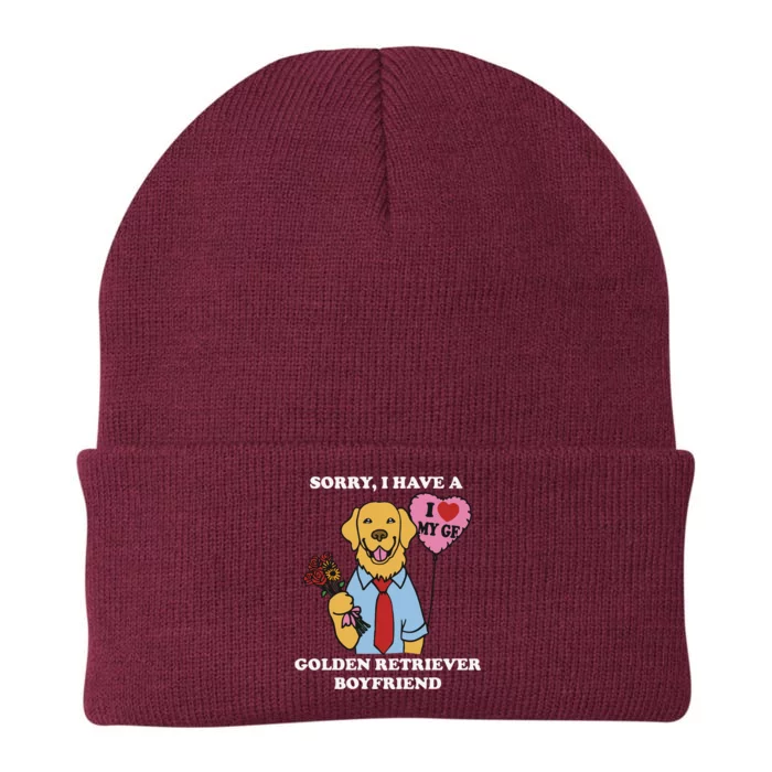 Sorry I Have A Golden Retriever Boyfriend Knit Cap Winter Beanie