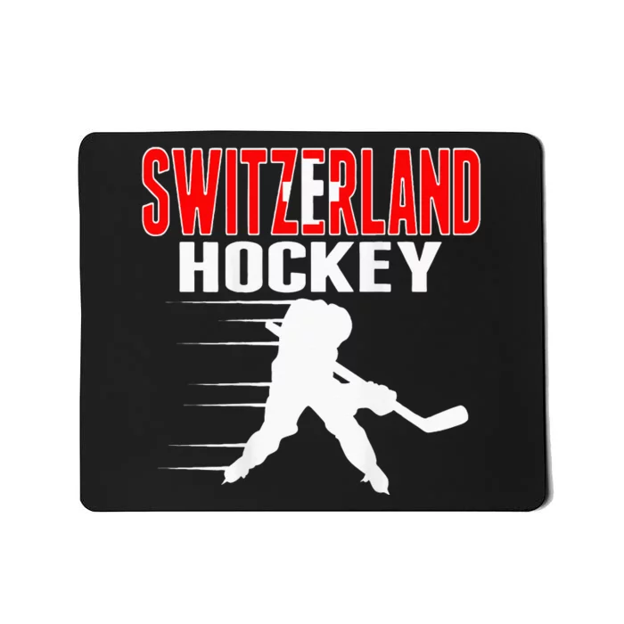 Switzerland Ice Hockey Fans Jersey Support Swiss Hockey Team Mousepad