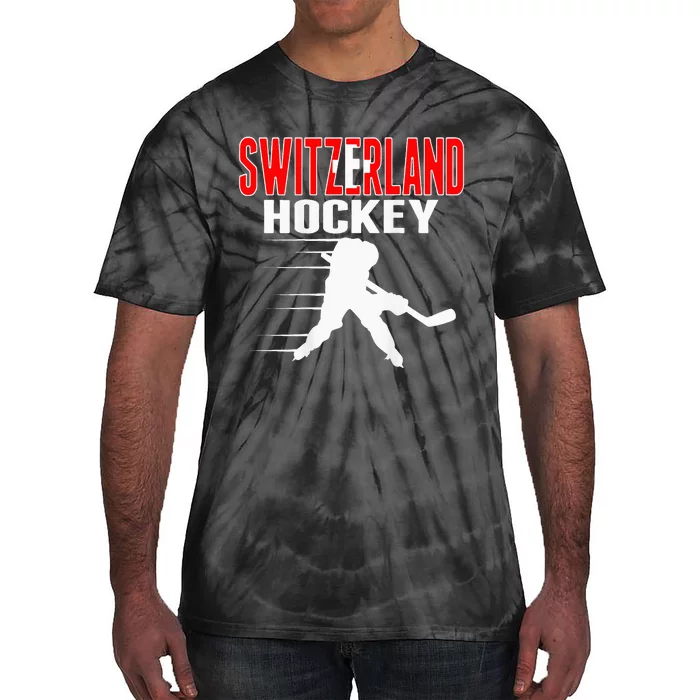 Switzerland Ice Hockey Fans Jersey Support Swiss Hockey Team Tie-Dye T-Shirt