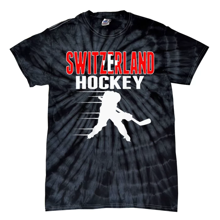 Switzerland Ice Hockey Fans Jersey Support Swiss Hockey Team Tie-Dye T-Shirt