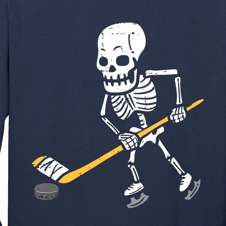 Skeleton Ice Hockey Halloween Costume Spor Boy Tall Long Sleeve T-Shirt