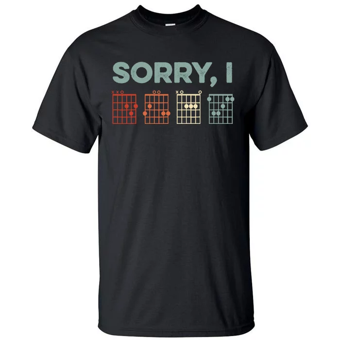 Sorry I-DGAF Hidden Message Guitar Chords Music Note Tall T-Shirt