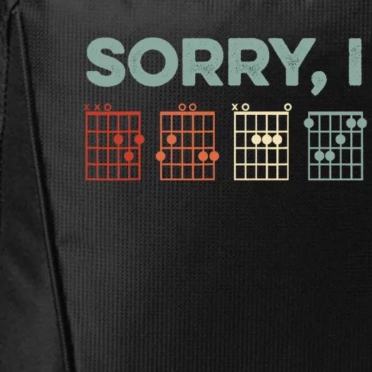 Sorry I-DGAF Hidden Message Guitar Chords Music Note City Backpack