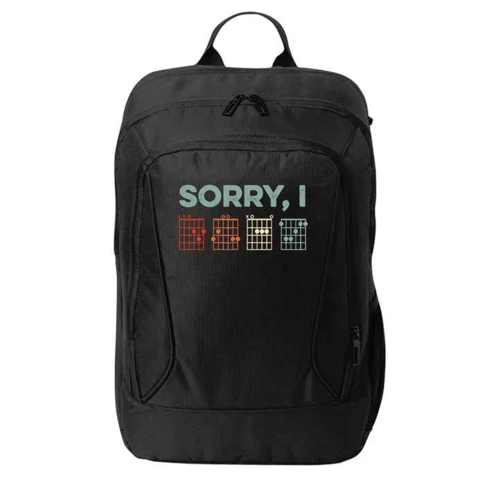 Sorry I-DGAF Hidden Message Guitar Chords Music Note City Backpack