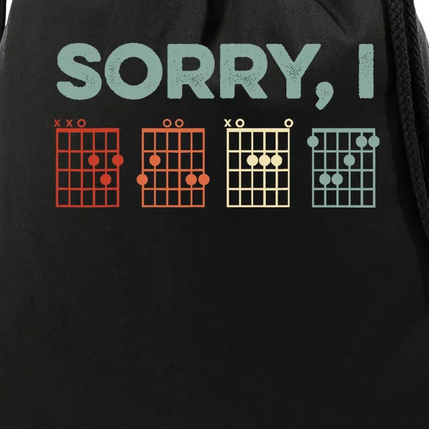 Sorry I-DGAF Hidden Message Guitar Chords Music Note Drawstring Bag