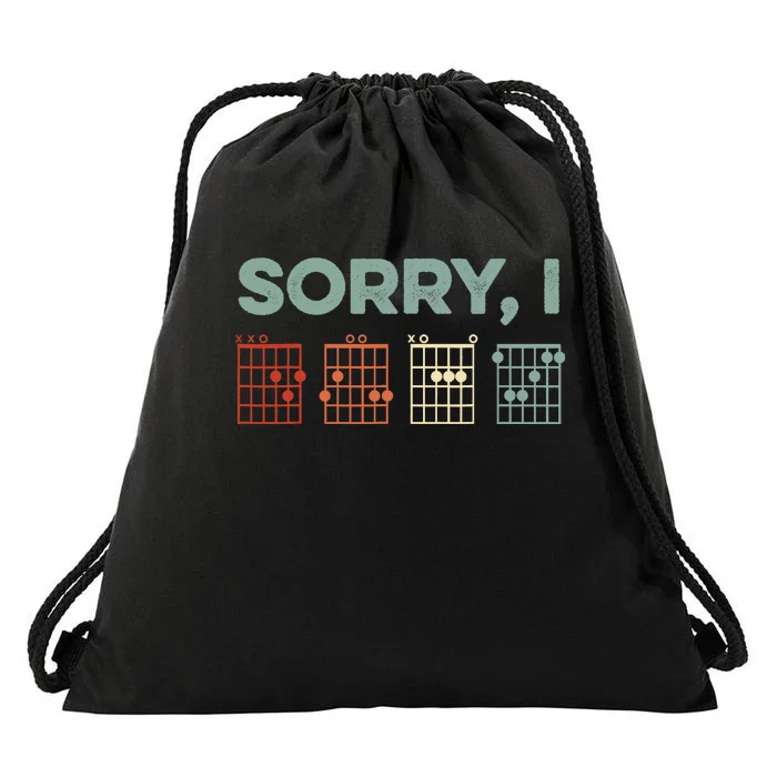 Sorry I-DGAF Hidden Message Guitar Chords Music Note Drawstring Bag