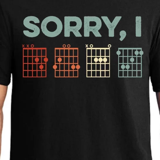 Sorry I-DGAF Hidden Message Guitar Chords Music Note Pajama Set