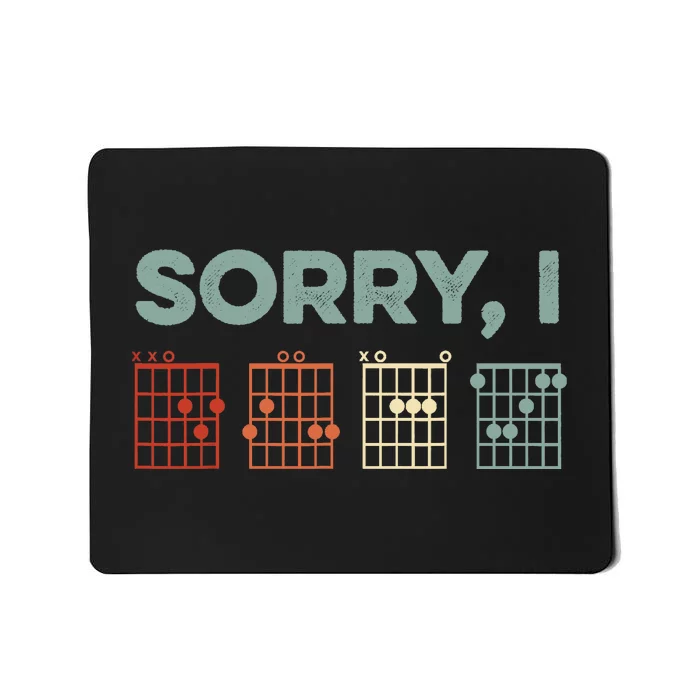 Sorry I-DGAF Hidden Message Guitar Chords Music Note Mousepad