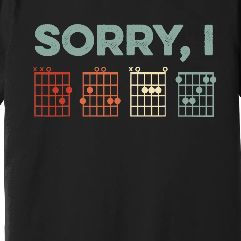 Sorry I-DGAF Hidden Message Guitar Chords Music Note Premium T-Shirt