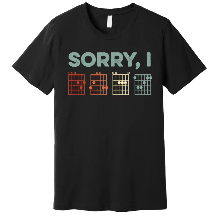 Sorry I-DGAF Hidden Message Guitar Chords Music Note Premium T-Shirt