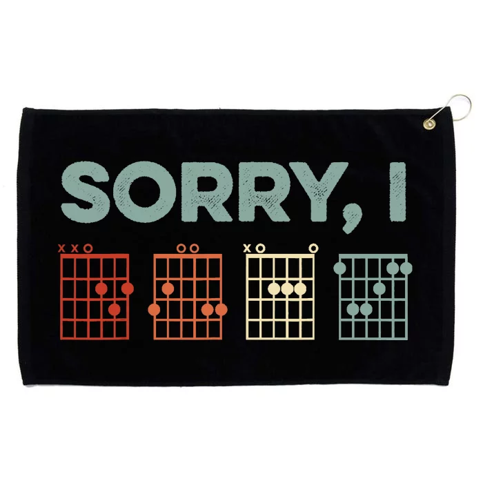 Sorry I-DGAF Hidden Message Guitar Chords Music Note Grommeted Golf Towel