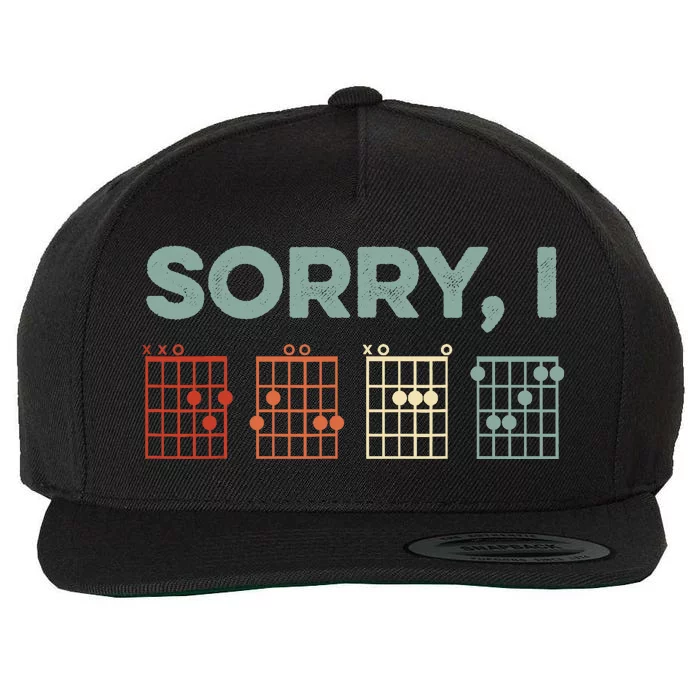 Sorry I-DGAF Hidden Message Guitar Chords Music Note Wool Snapback Cap