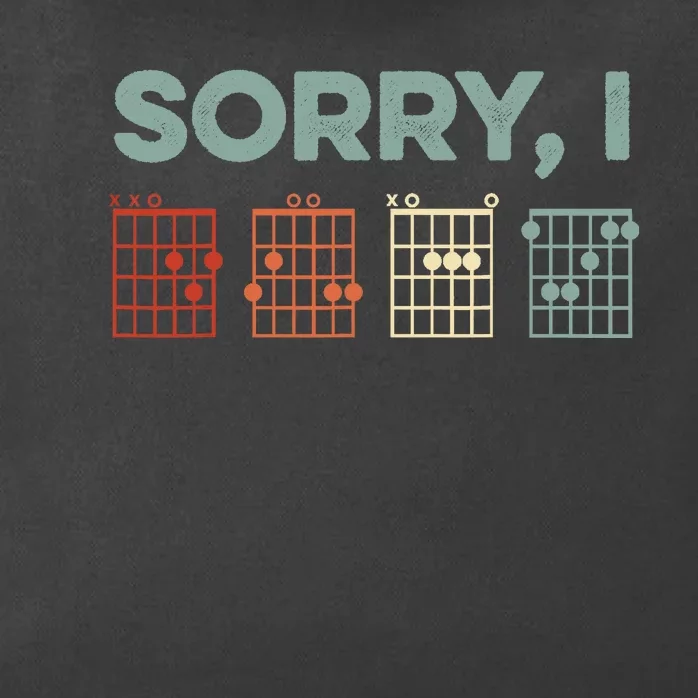 Sorry I-DGAF Hidden Message Guitar Chords Music Note Zip Tote Bag