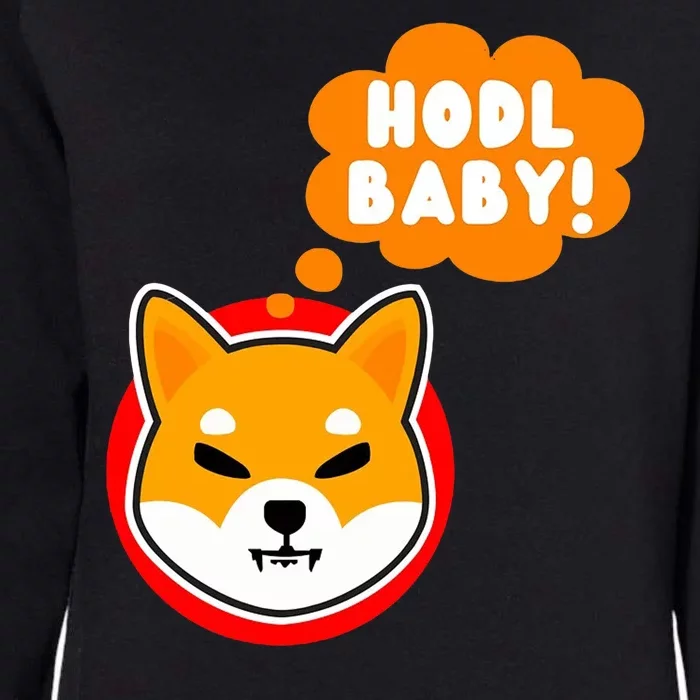 Shiba Inu Hodl Baby Womens California Wash Sweatshirt